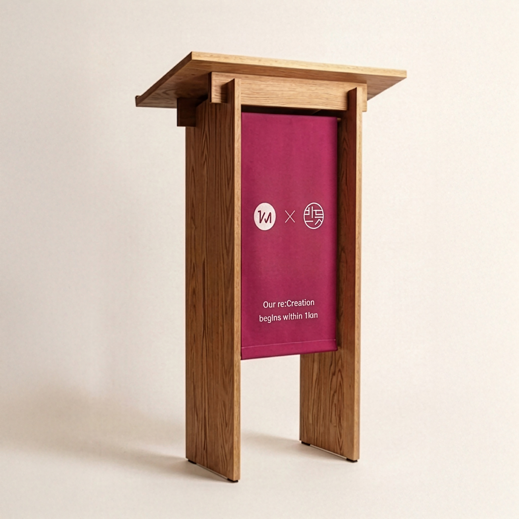 원목강대상 반듯강대상 앞면모습