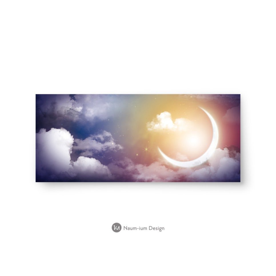 나음과이음 디자인 초승달 구름 배너