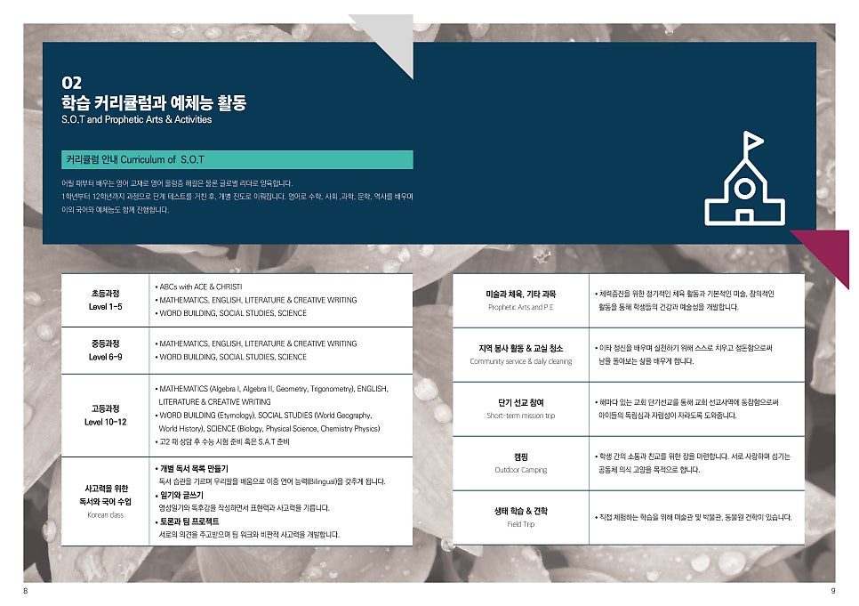 KDS 킹데이빗스쿨 모집요강 내지 레이아웃 디자인