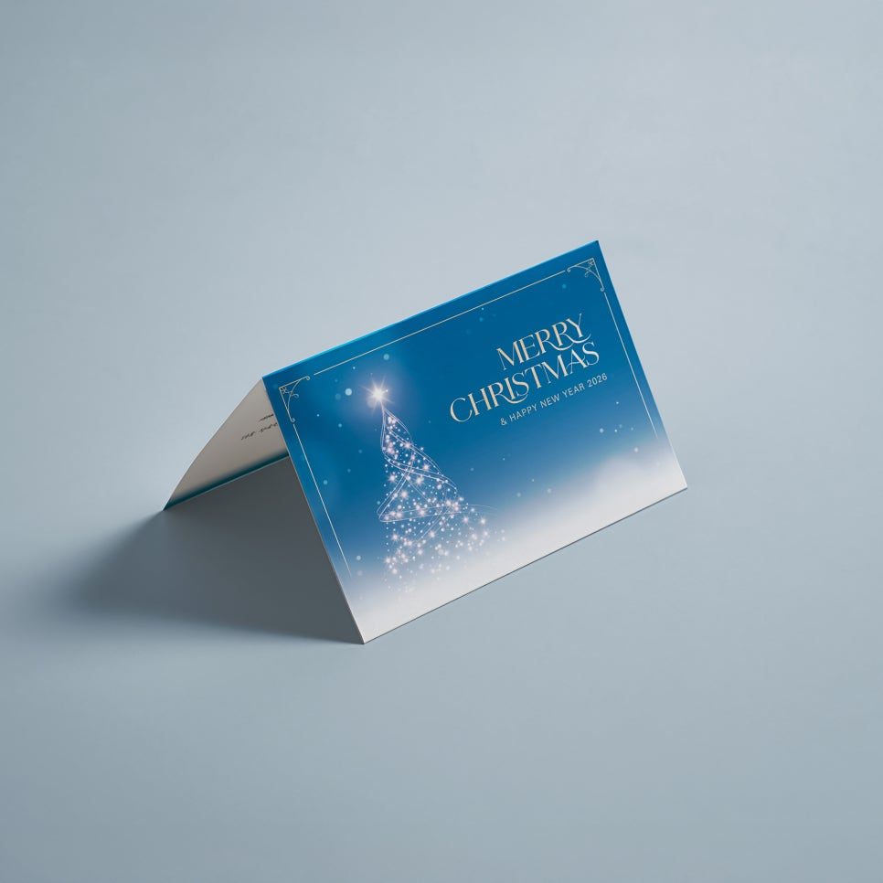 반짝이는 크리스마스 트리 카드