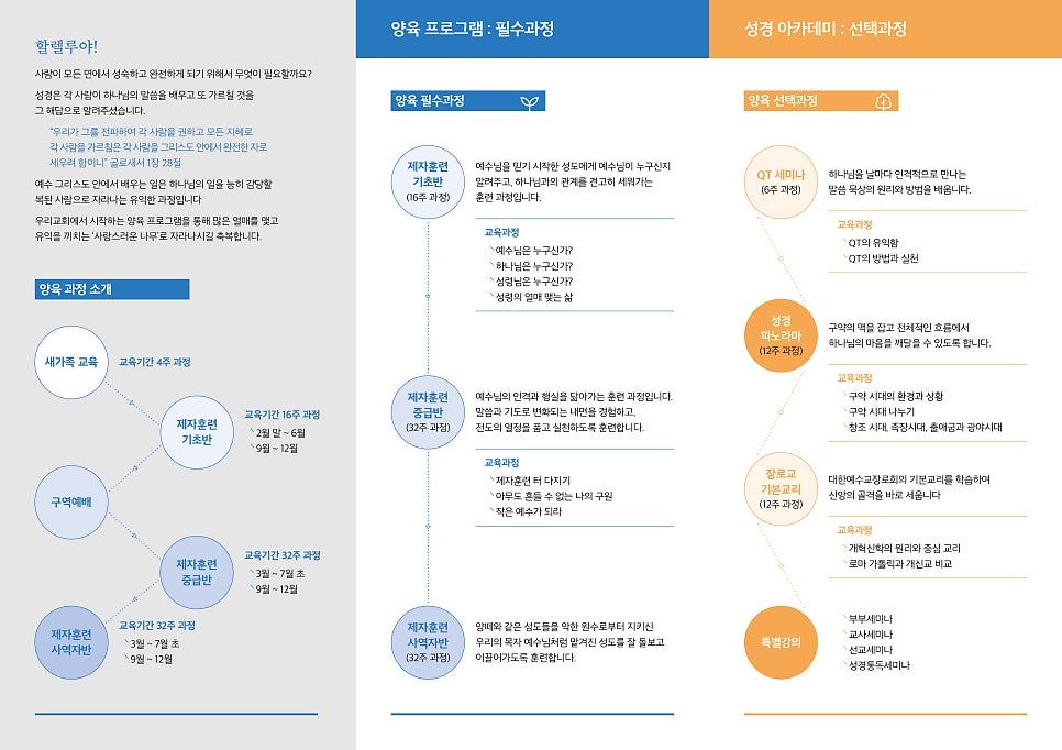 김포 교회 행사 안내 리플렛 디자인