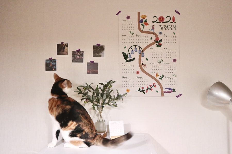 꽃길을달력 전용 마스킹테이프 선물 구성