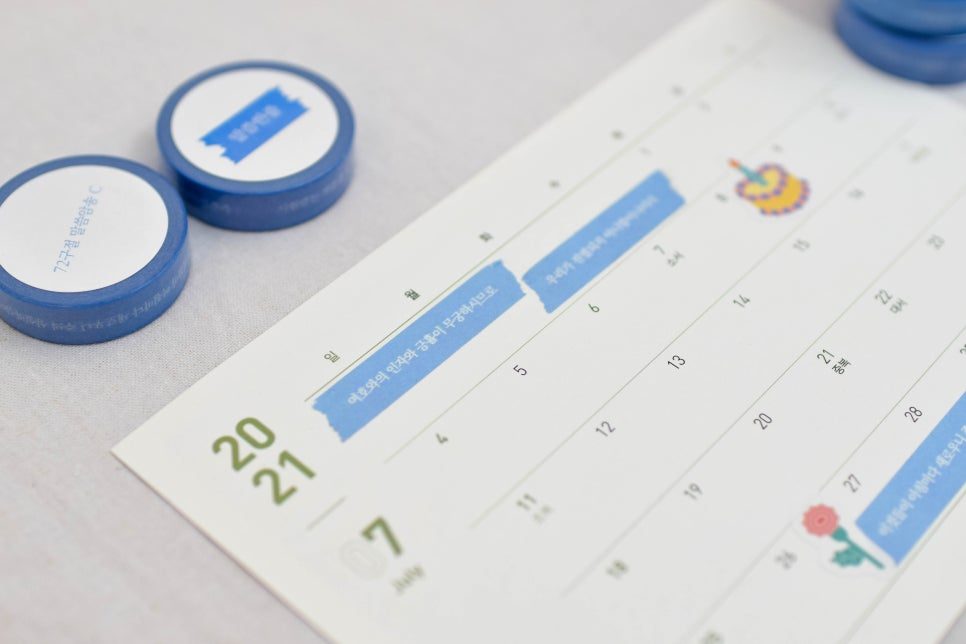 플랫 일러스트 식물 모티브 클로즈업