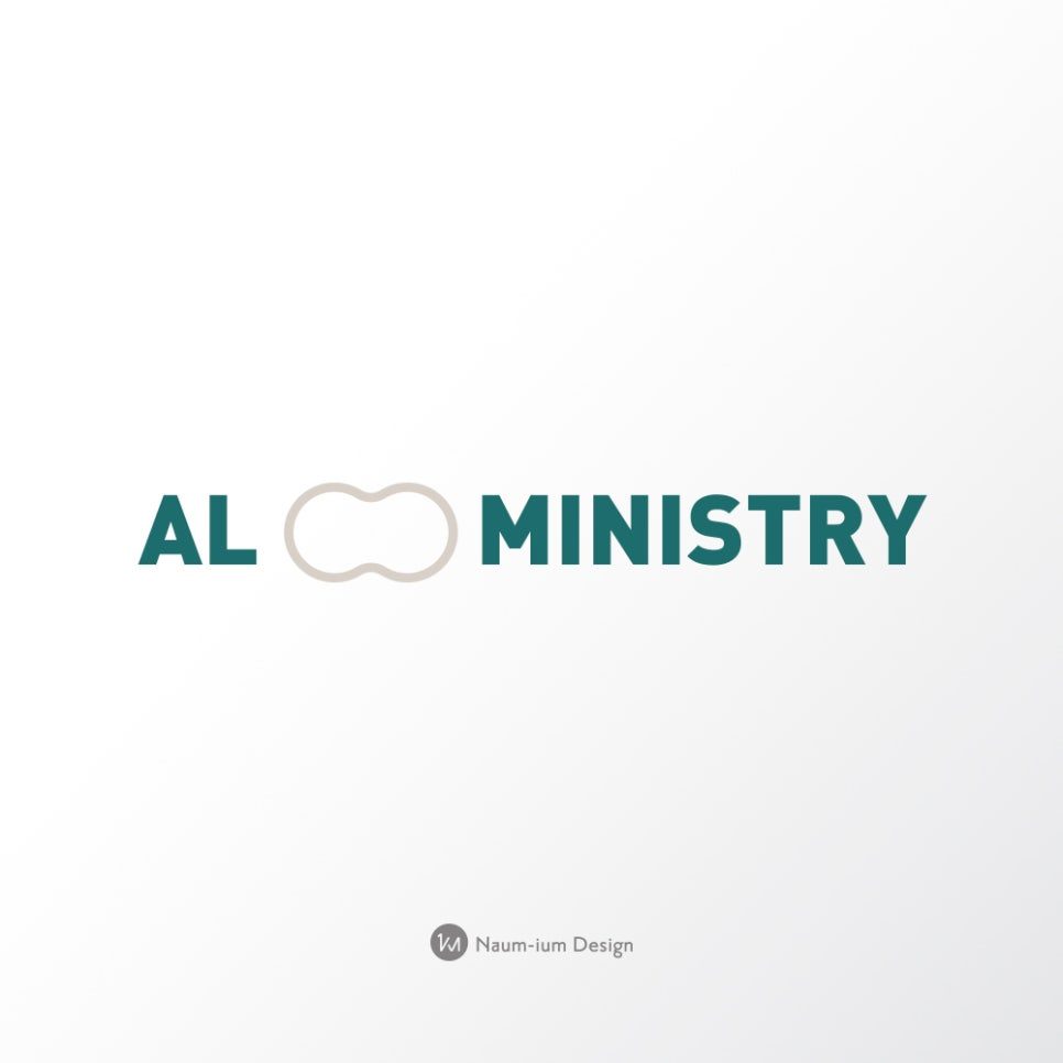 틸 블루 기반 알미니스트리 로고