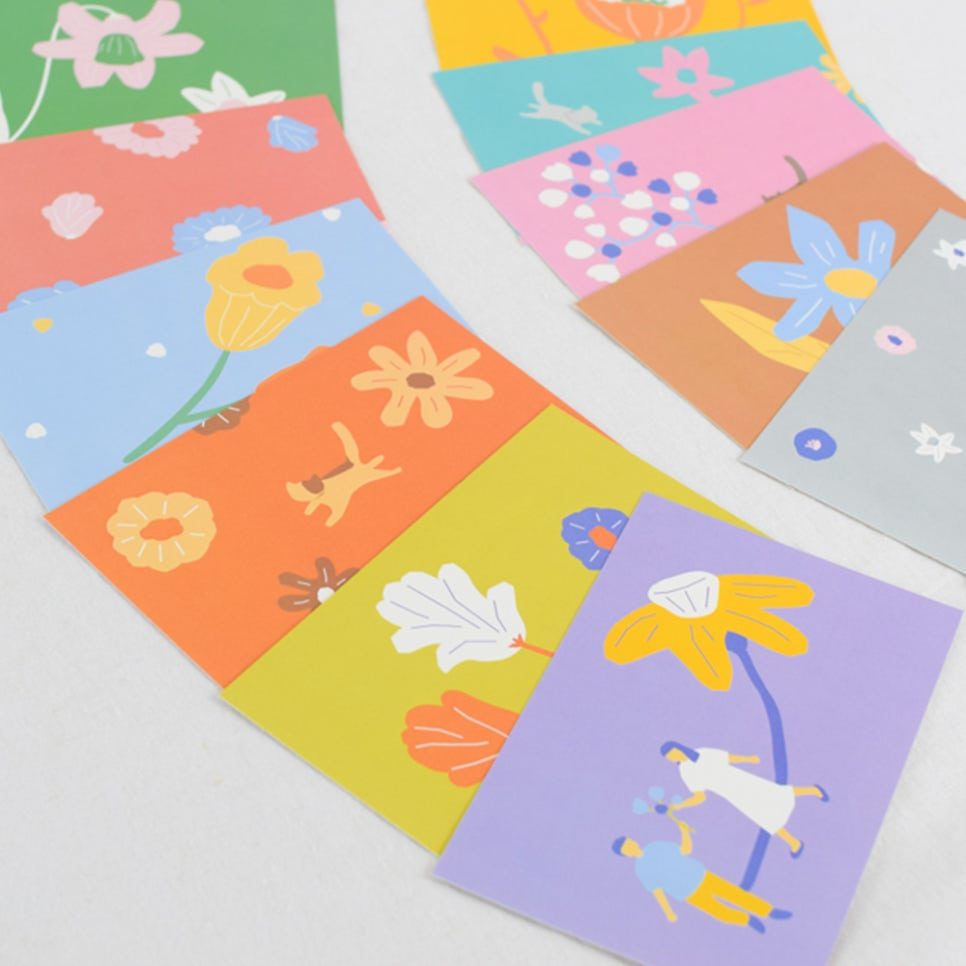 조개껍데기 일러스트 엽서 디자인