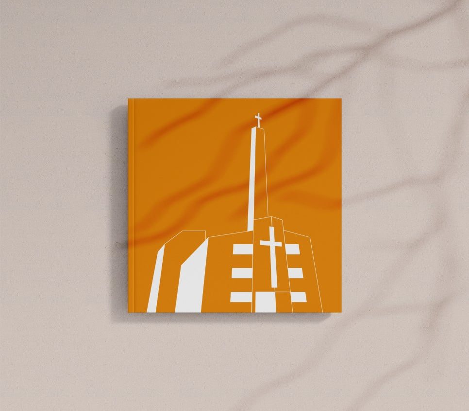 교회 외관 일러스트 표어 디자인 나음과이음