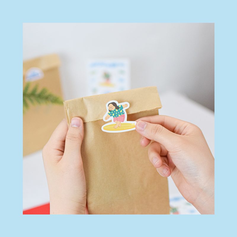 수박 먹는 예수님 일러스트 스티커