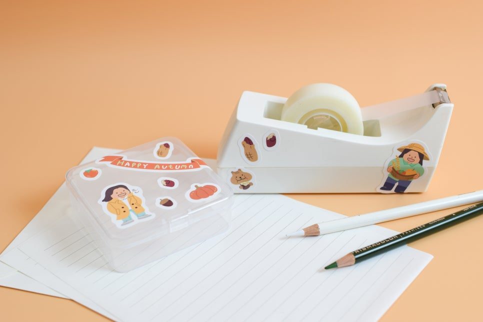 가을 테마 호박 일러스트 스티커