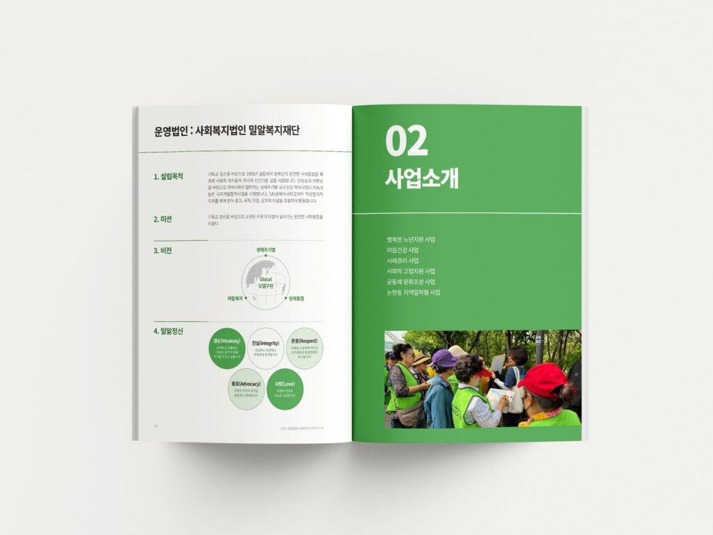 대청종합사회복지관 2025 연간보고서 내지 펼침